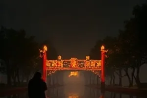 《旧唱片店》木质货架上排列的黑胶唱片